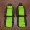 Jeep Wrangler Upholstery Kit - Black & Lime Green - Front seats
