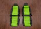 Jeep Wrangler Upholstery Kit - Black & Lime Green - Front seats