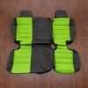 Jeep Wrangler Upholstery Kit - Black & Lime Green - Rear seats