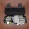 Jeep Wrangler Upholstery Kit - Black & Lime Green - Back view of rear seats