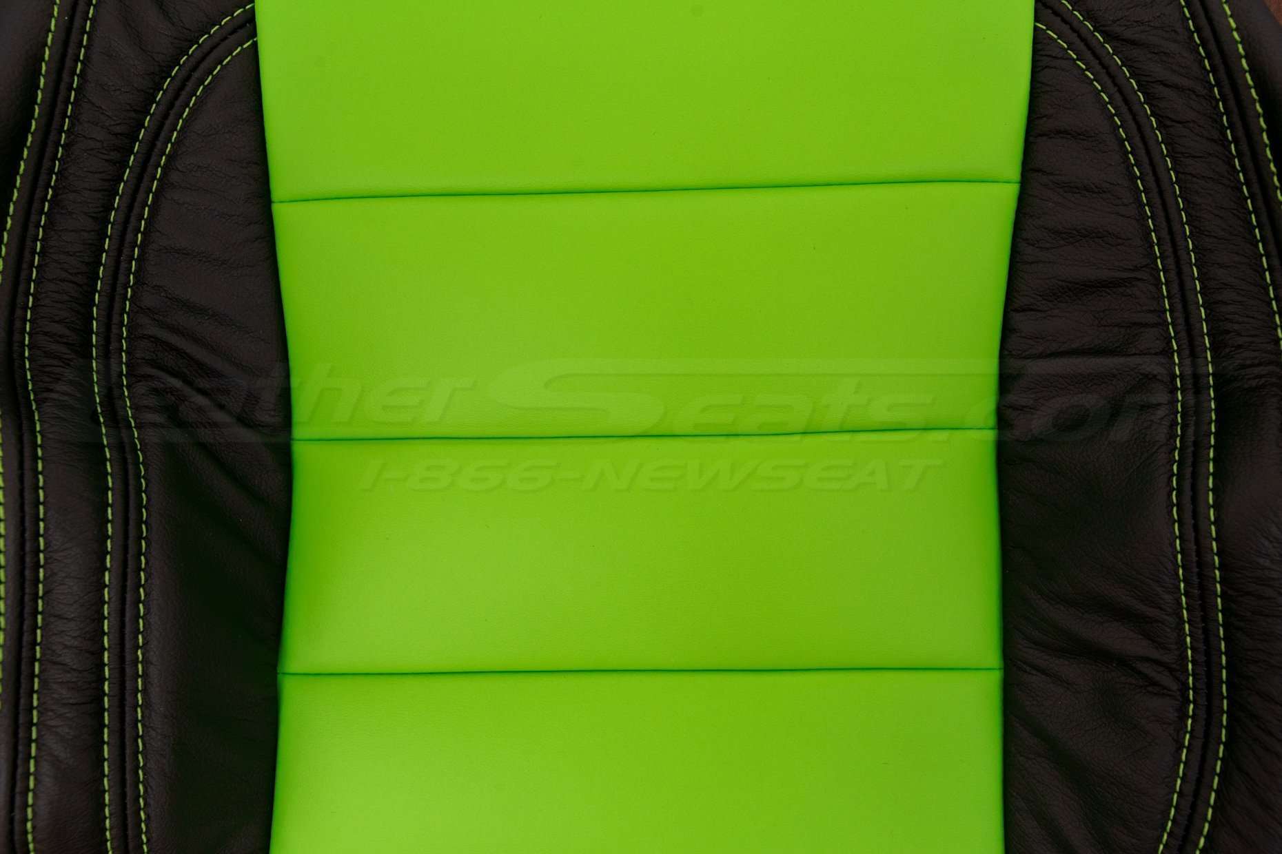 Jeep Wrangler Upholstery Kit - Black & Lime Green - Insert close-up