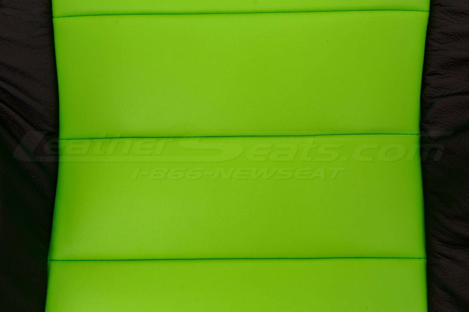 Jeep Wrangler Upholstery Kit - Black & Lime Green - Backrest insert close-up 3