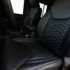 2013-2018 Jeep Wrangler Bespoked Leather Seats Installed- Black & Cobalt - Reticulated Hex insert