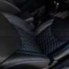2013-2018 Jeep Wrangler Bespoked Leather Seats Installed- Black & Cobalt - Front passenger seat top-down view