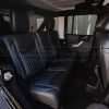 2013-2018 Jeep Wrangler Bespoked Leather Seats Installed- Black & Cobalt - Rear seats from passenger side