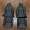 2013-2018 Jeep Wrangler Bespoked Leather Seats - Black & Cobalt - Front seats