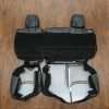 2013-2018 Jeep Wrangler Bespoked Leather Seats - Black & Cobalt - Back view of rear seats