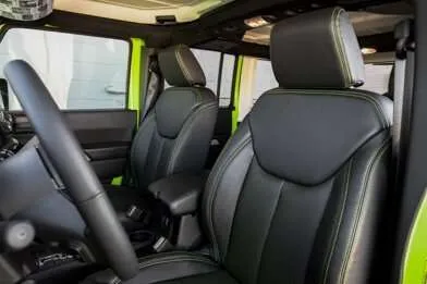 Jeep Wrangler Installed Leather Seats - Black & Piazza Green - featured Image
