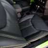 Jeep Wrangler Installed Leather Seats - Black & Piazza Green - Front passenger seat - top-down view