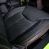 Jeep Wrangler Installed Leather Seats - Black & Piazza Green - Piazza Perforation & double-stitching