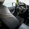 Jeep Wrangler Installed Leather Seats - Black & Piazza Green - Front backrest double-stitching