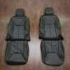 Jeep Wrangler Leather Seats - Black & Piazza Green - Front seats