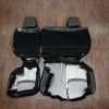 Jeep Wrangler Leather Seats - Black & Piazza Green - Back of rear seats
