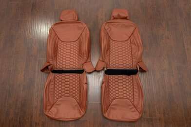 Jeep Wrangler Reticulated Upholstery Kit - Mitt Brown - Front seats