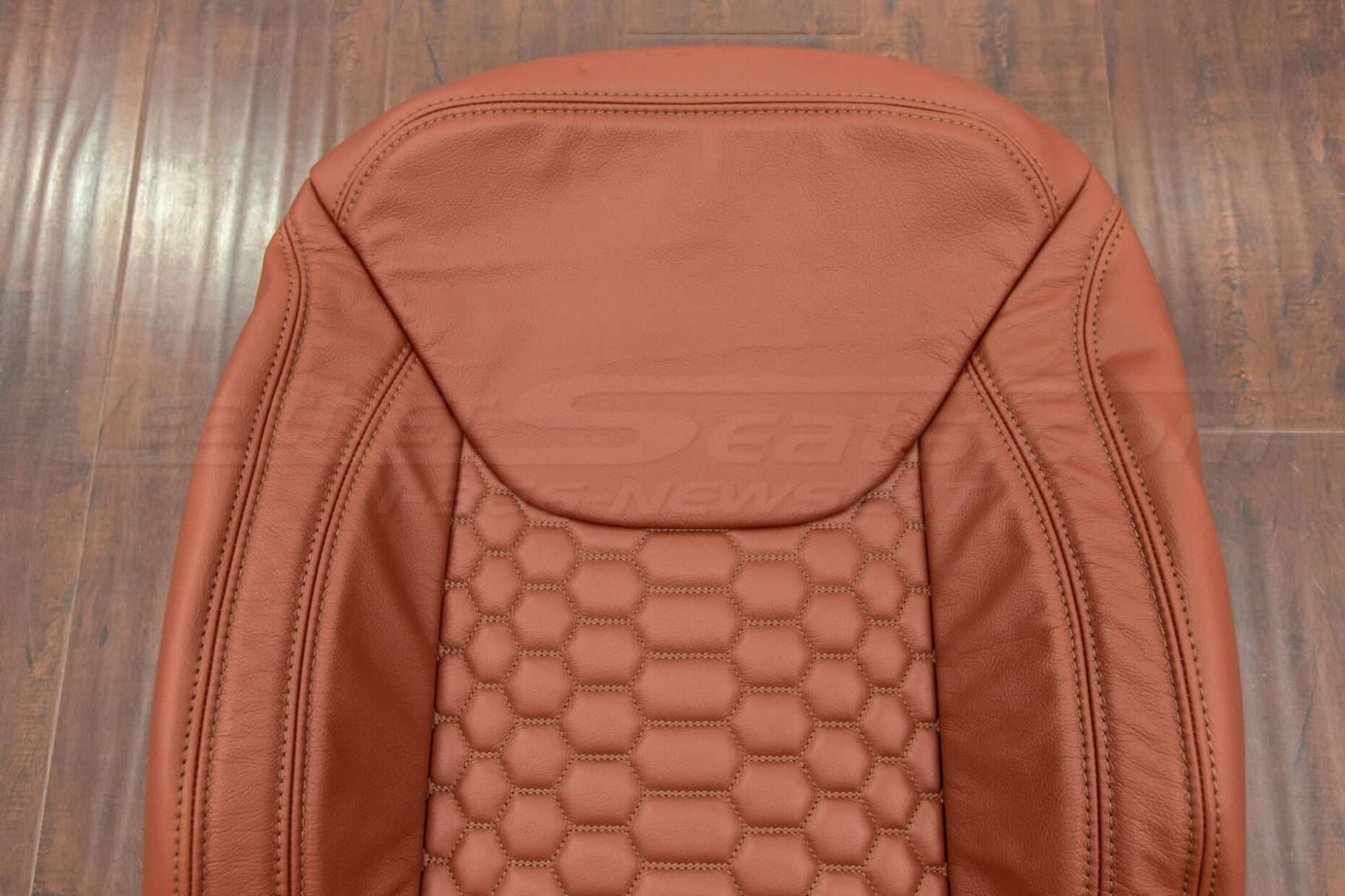 Jeep Wrangler Reticulated Upholstery Kit - Mitt Brown - Upper section of front backrest