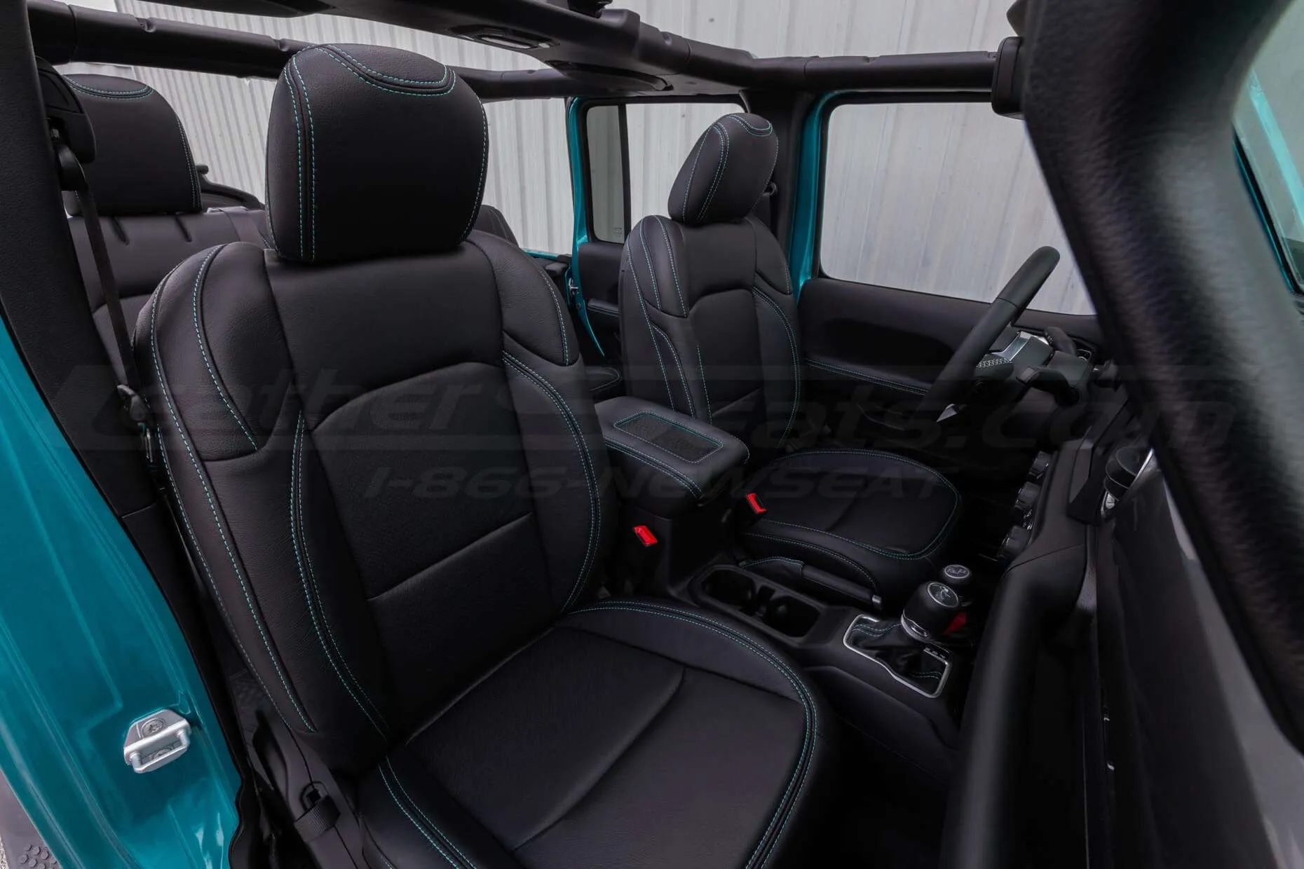 Jeep Wrangler JL Upholstery Kit - Black - Installed - Front seats