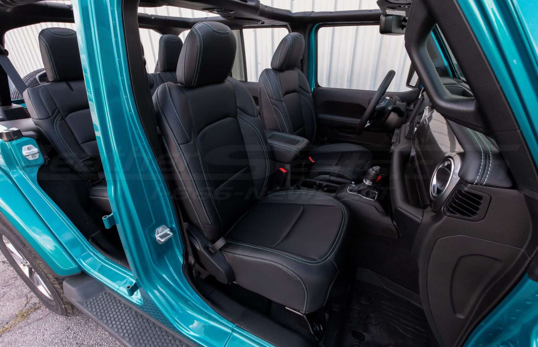 Jeep Wrangler JL Upholstery Kit - Black - Installed - Front passenger seat