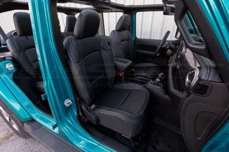 Jeep Wrangler JL Upholstery Kit - Black - Installed - Front passenger seat