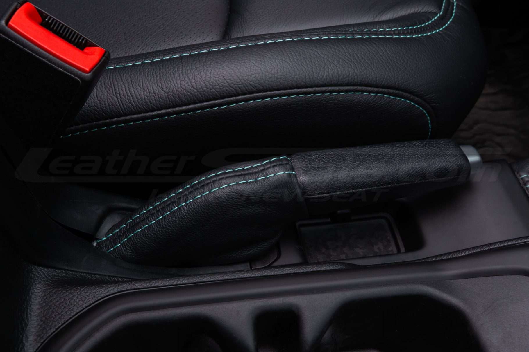 Jeep Wrangler JL Upholstery Kit - Black - Installed - Custom e-brake cover