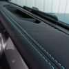 Jeep Wrangler JL Upholstery Kit - Black - Installed - Dashboard cover turquoise double-stitching close-up