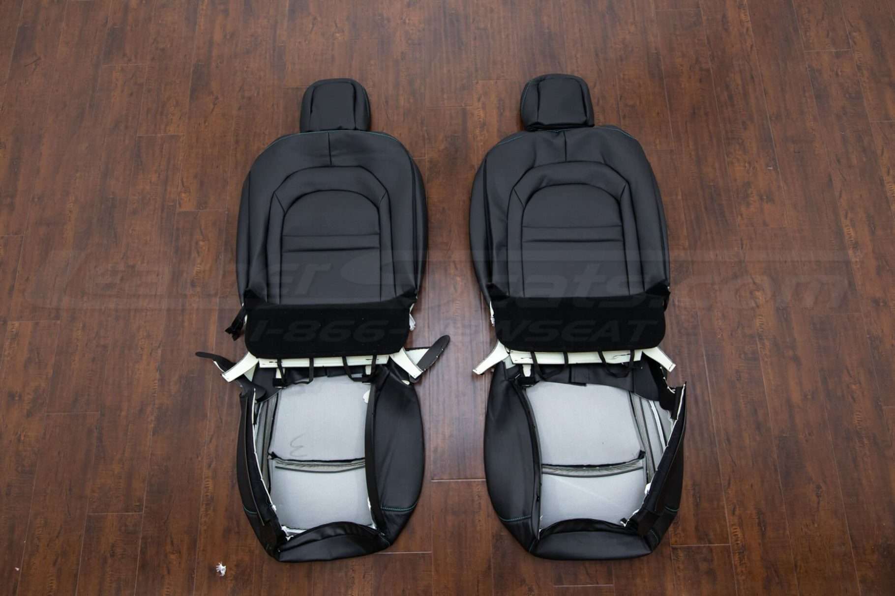 Jeep Wrangler JL Upholstery Kit - Black - Back view of front seats