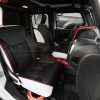 2013-2018 Jeep Wrangler install - White & Black w/ Bright Red Piping