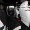 2013-2018 Jeep Wrangler Reticulated Hex installed Upholstery Kit - White/Black/Bright Red - Rear seats and back view of front seats