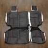2013-2018 Jeep Wrangler Reticulated Hex Upholstery Kit - White/Black/Bright Red - Rear seat upholstery