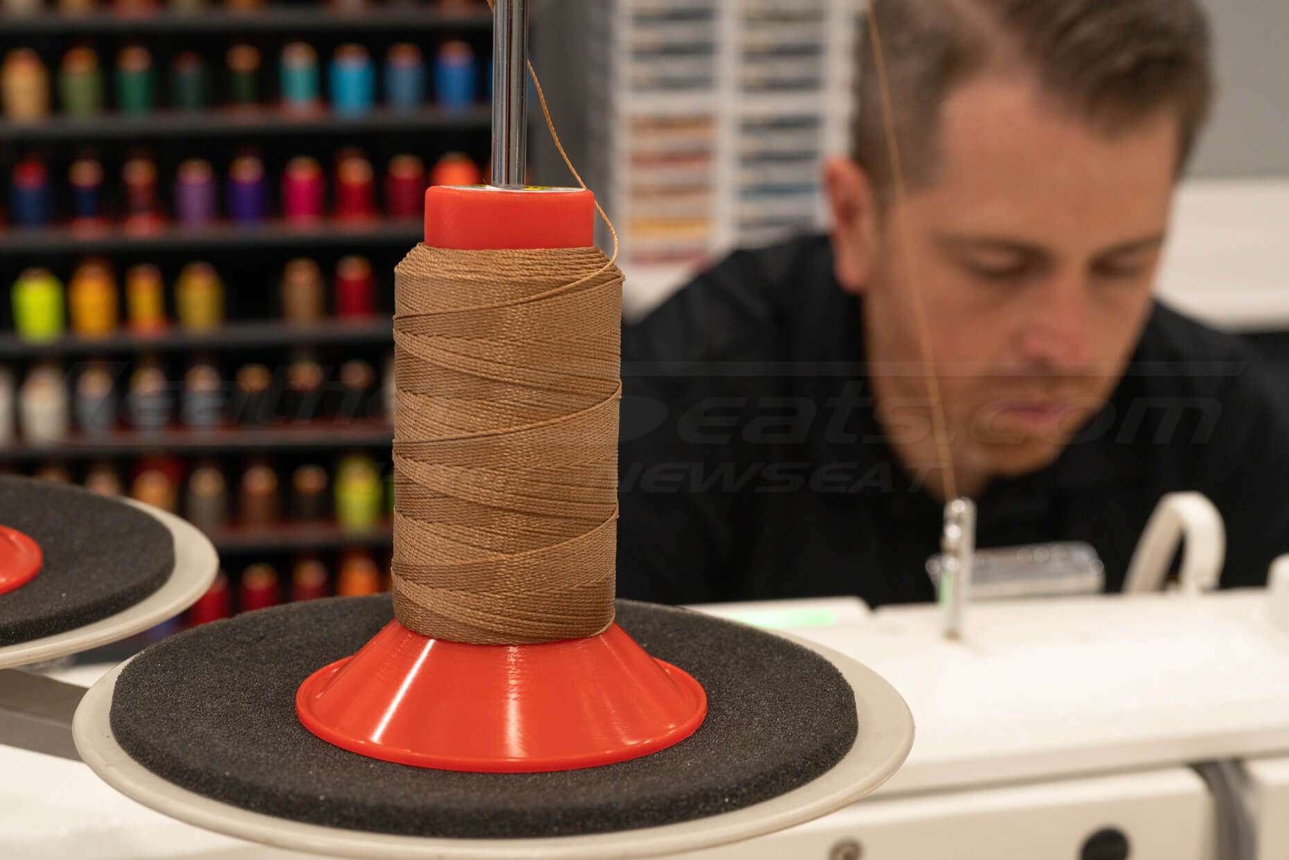 Thread spool for upholstery kits