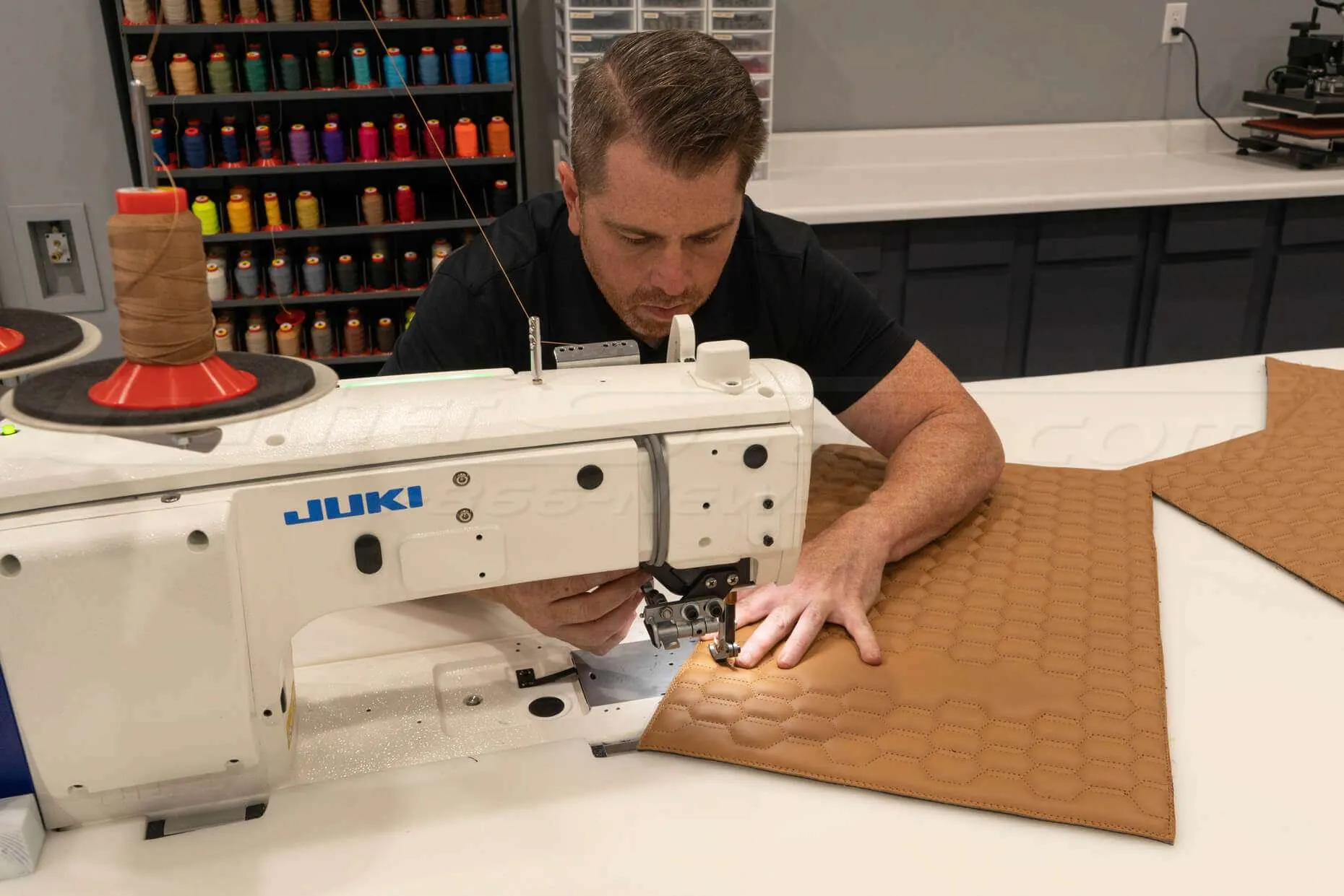 stitching hex panel for leather upholstery kit