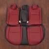 2016-2021 Honda Civic Leather Seat Upholstery - Black & Cardinal - Rear seats with armrest