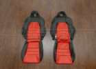 Honda S2000 Seat Upholstery - Black & Bright Red - Front seats