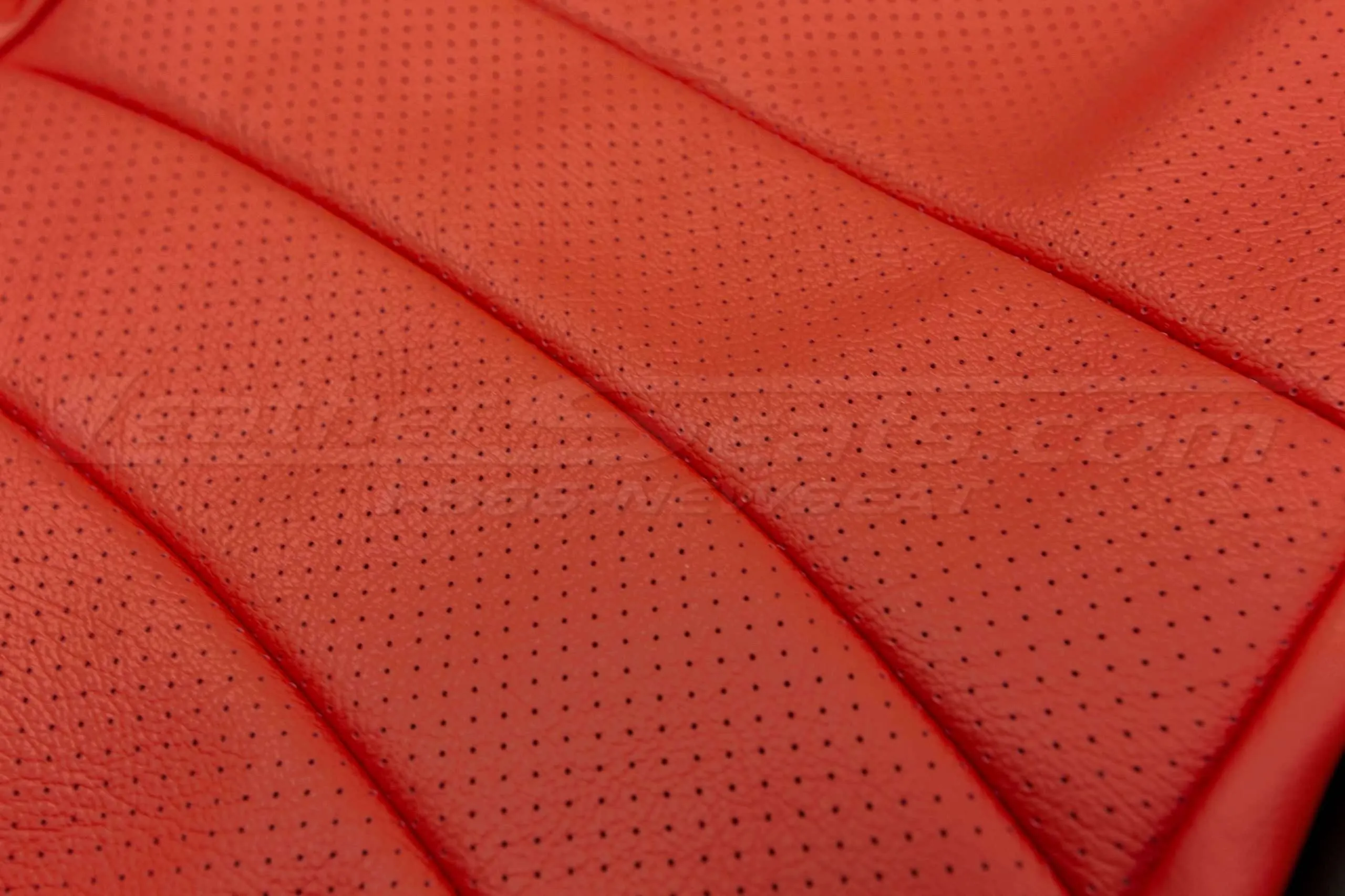 Honda S2000 Seat Upholstery - Black & Bright Red - Perforation close-up