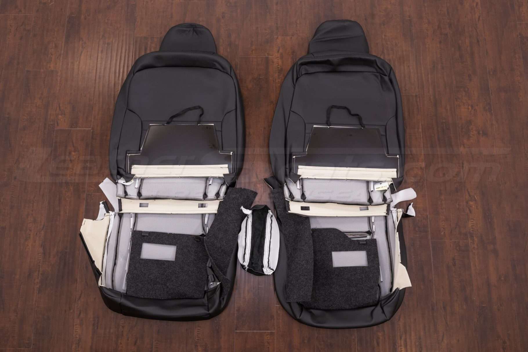 Back view of front seats