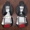 2015-2021 Dodge Challenger Upholstery Kit - Black w/ Red Suede - Back of Front sets