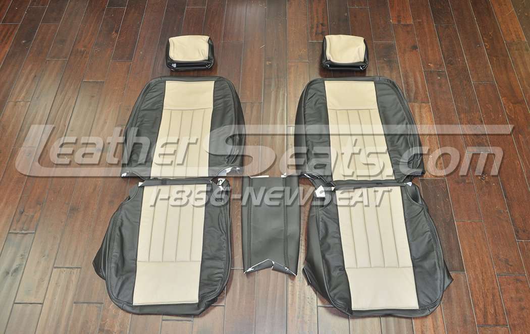 Lincoln Navigator Upholstery Kit - Black & Sandstone - Front seats
