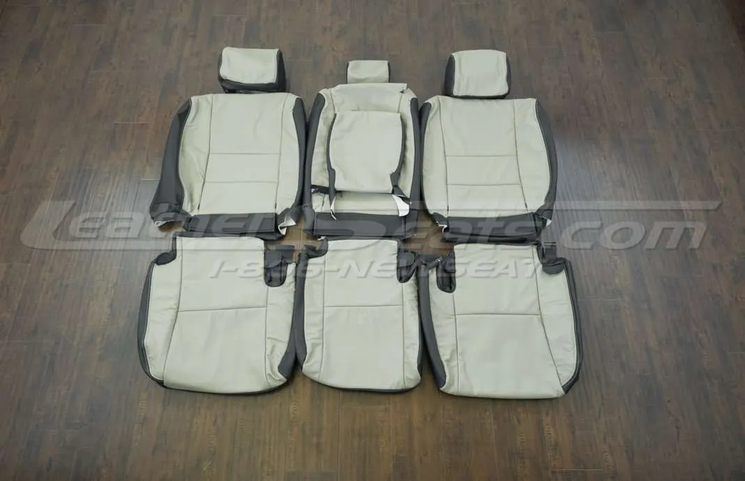 Toyota Sequoia upholstery kit - Black/Ivory - Back seats