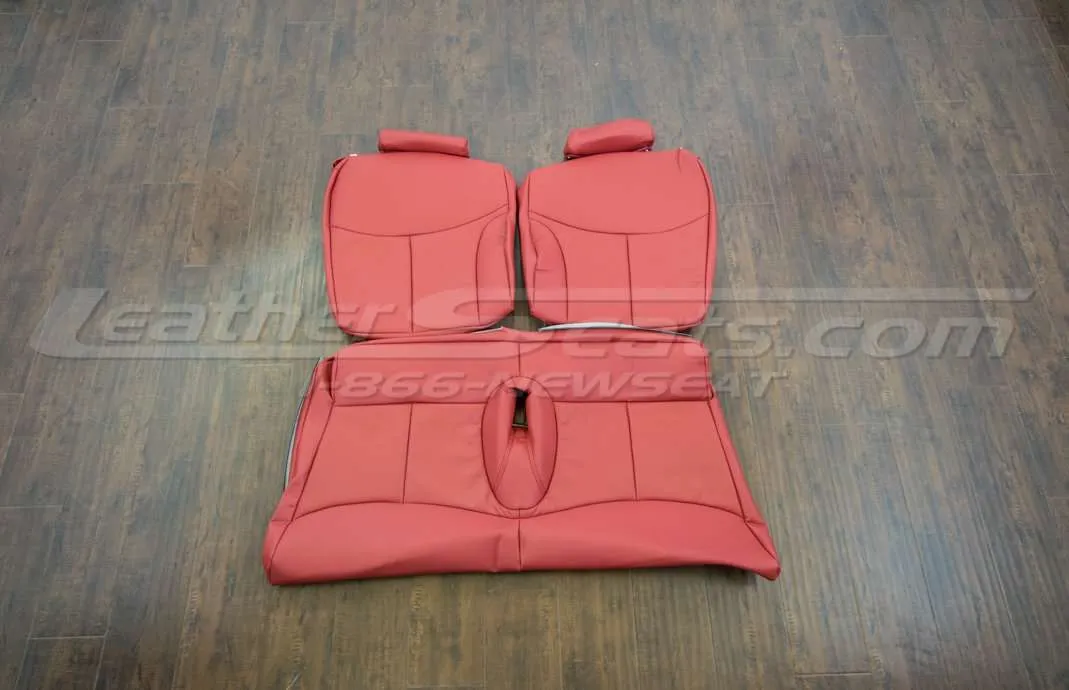 Mini Cooper leather kit - Red w/ Black Piping - rear seats