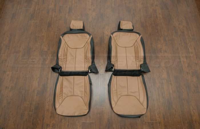 Jeep Wrangler leather kit - Black/Teak - Front seat upholstery
