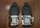 2010-2011 Ford Expedition Leather Kit - Black & Mitt Brown - Back view of front seats