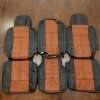 2010-2011 Ford Expedition Leather Kit - Black & Mitt Brown - Middle row seats