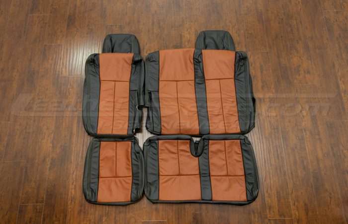 2010-2011 Ford Expedition Leather Kit - Black & Mitt Brown - Third row seats