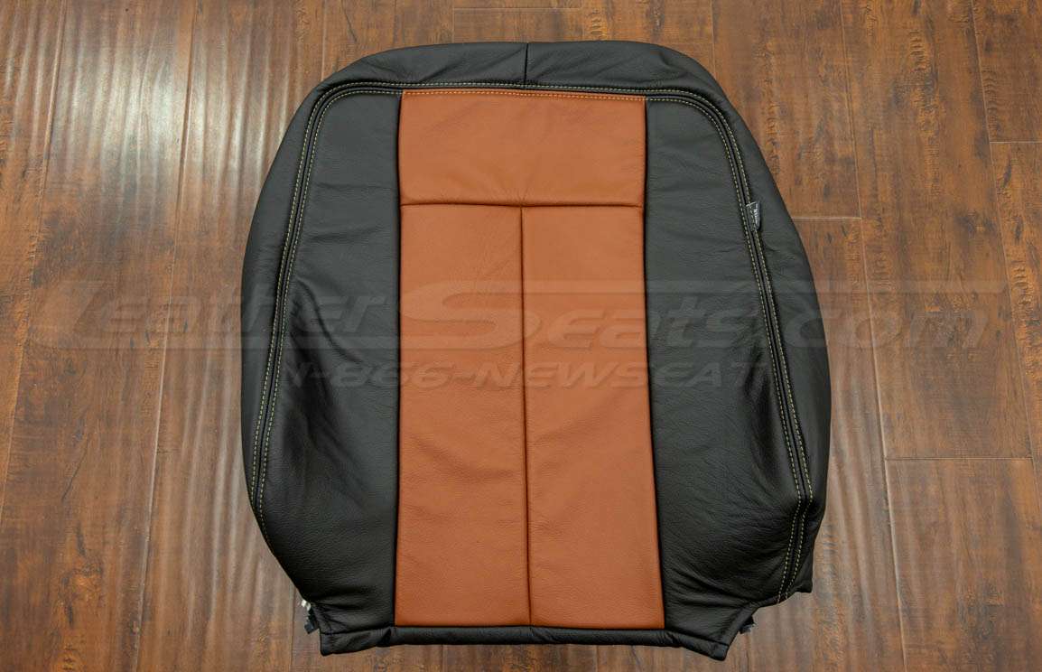 2010-2011 Ford Expedition Leather Kit - Black & Mitt Brown - Front seat backrest