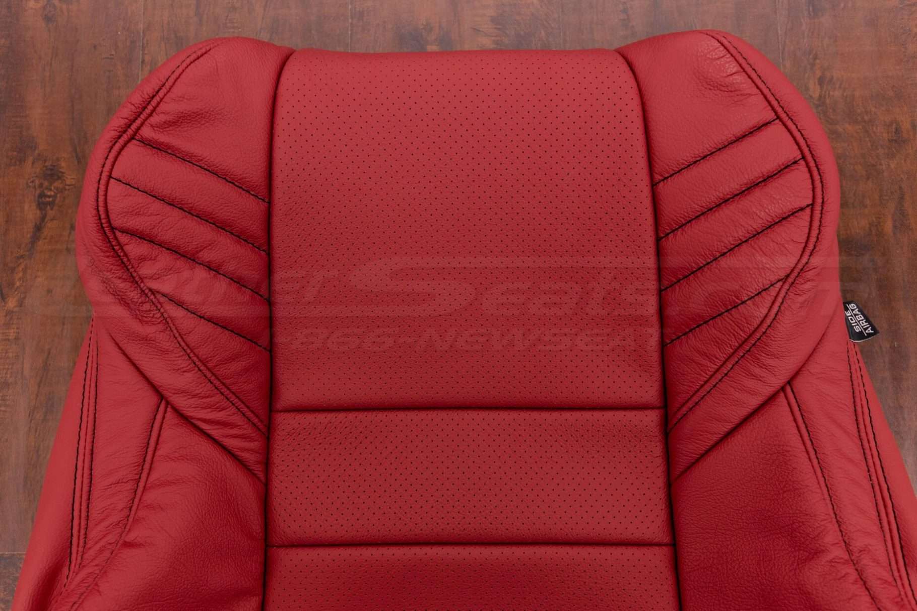 Subaru Impreza WRX Upholstery Kit- Bright Red - Upper section of perforated backrest