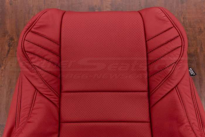 Subaru Impreza WRX Upholstery Kit- Bright Red - Upper section of perforated backrest