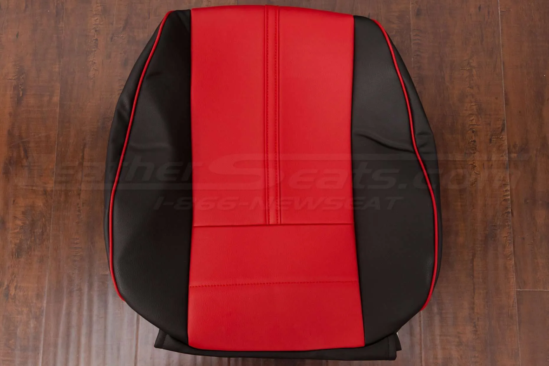 88-92 Chevrolet Camaro Upholstery Kit - Black & Bright Red - Front backrest cushion upholstery