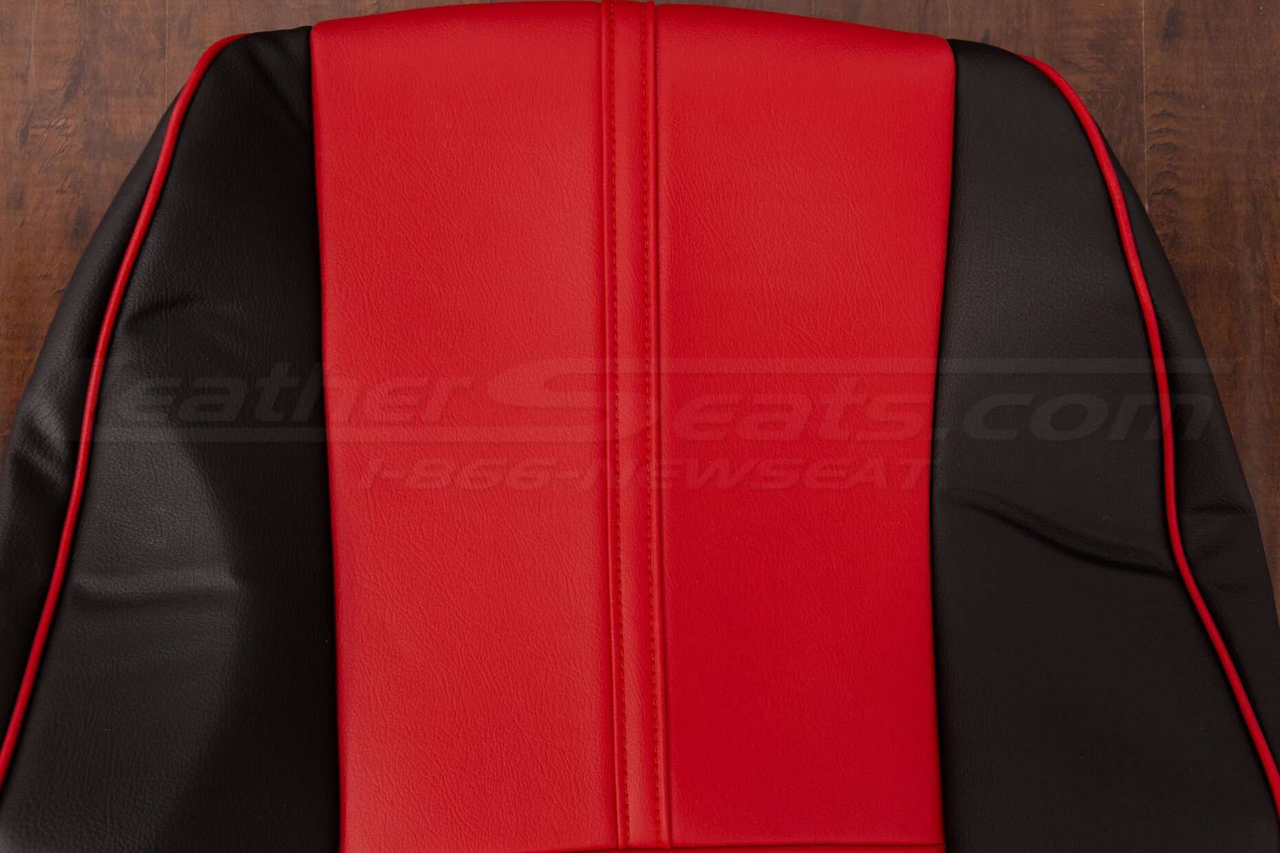 88-92 Chevrolet Camaro Upholstery Kit - Black & Bright Red - Insert and bolster medium view