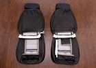 88-92 Chevrolet Camaro Leather Kit - Black & Cobalt - Back view of front seats