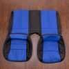 88-92 Chevrolet Camaro Leather Kit - Black & Cobalt - Rear seat upholstery