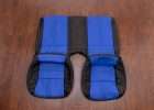 88-92 Chevrolet Camaro Leather Kit - Black & Cobalt - Rear seat upholstery